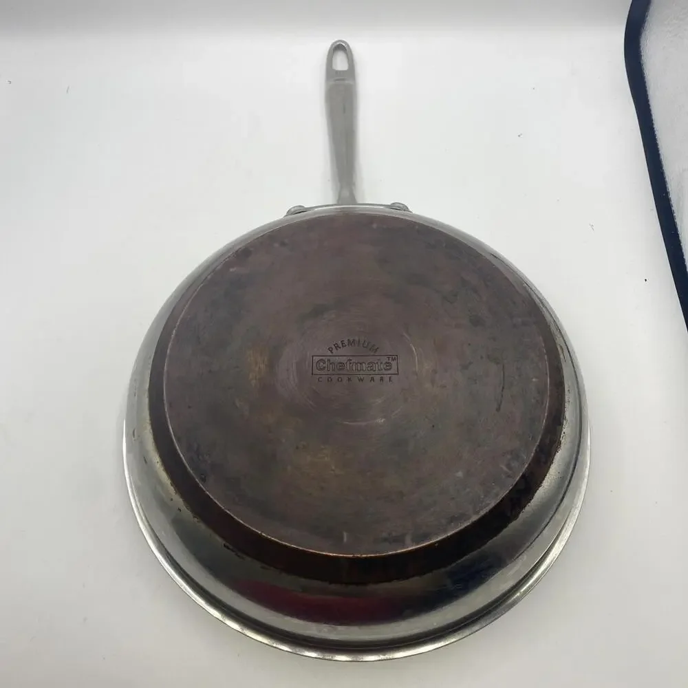Chefmate Premium Cookware Heavy Weight Copper Bottom 10 Fry Pan Skillet